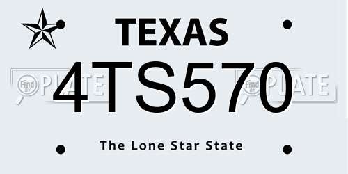 4TS570 Texas License Plate