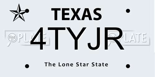 4TYJR Texas License Plate