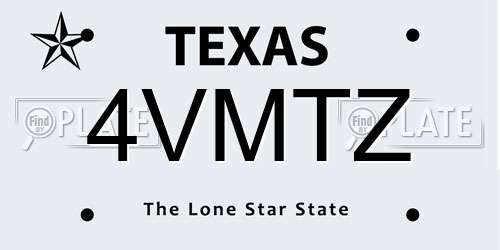 4VMTZ Texas License Plate