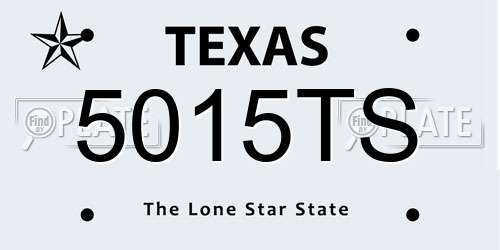 5015TS Texas License Plate