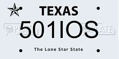 501IOS Texas License Plate