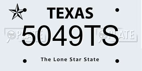 5049TS Texas License Plate