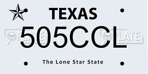505CCL Texas License Plate