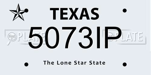 5073IP Texas License Plate