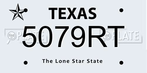 5079RT Texas License Plate