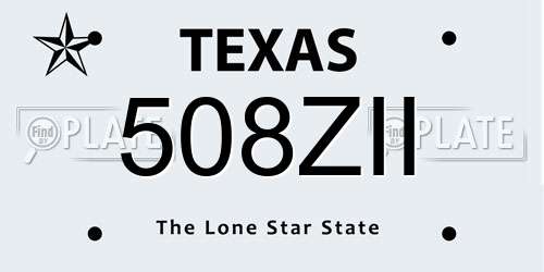 508ZII Texas License Plate