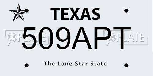 509APT Texas License Plate
