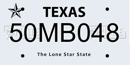 50MB048 Texas License Plate
