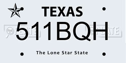 511BQH Texas License Plate