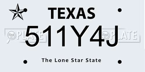 511Y4J Texas License Plate