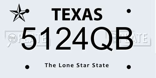 5124QB Texas License Plate