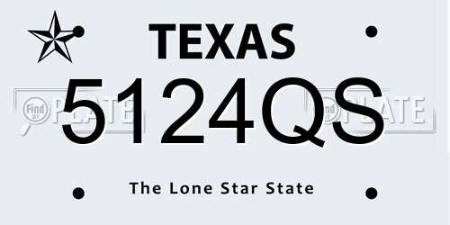 5124QS Texas License Plate