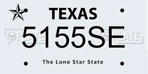5155SE Texas License Plate