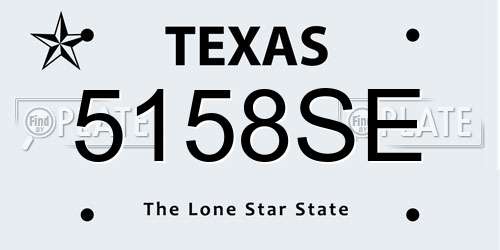 5158SE Texas License Plate