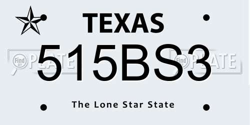 515BS3 Texas License Plate