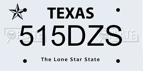 515DZS Texas License Plate