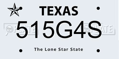 515G4S Texas License Plate