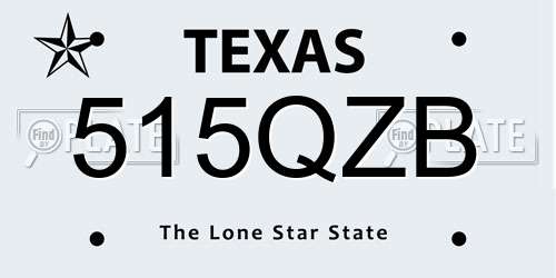 515QZB Texas License Plate