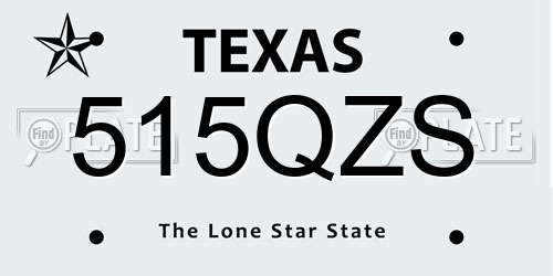 515QZS Texas License Plate