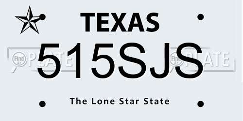 515SJS Texas License Plate