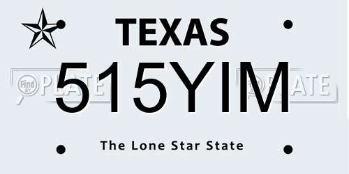 515YIM Texas License Plate