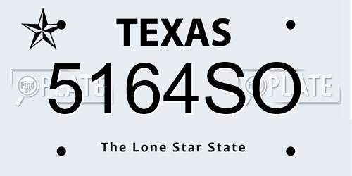 5164SO Texas License Plate