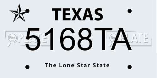 5168TA Texas License Plate