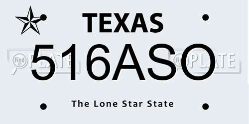 516ASO Texas License Plate