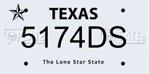 5174DS Texas License Plate