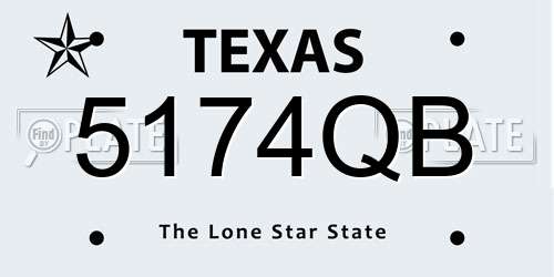 5174QB Texas License Plate