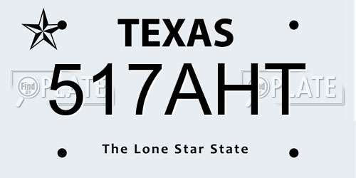 517AHT Texas License Plate