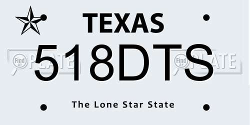 518DTS Texas License Plate