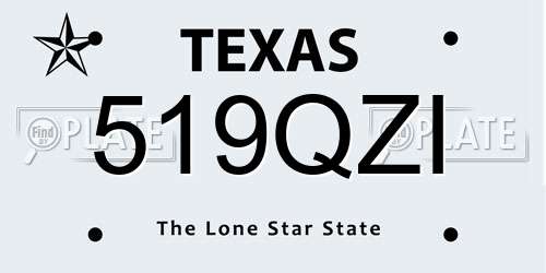 519QZI Texas License Plate