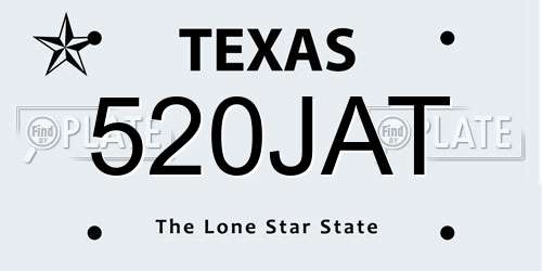520JAT Texas License Plate