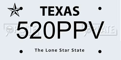520PPV Texas License Plate