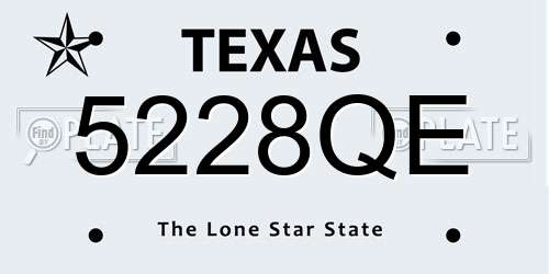 5228QE Texas License Plate