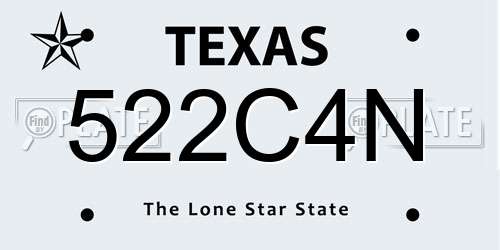 522C4N Texas License Plate