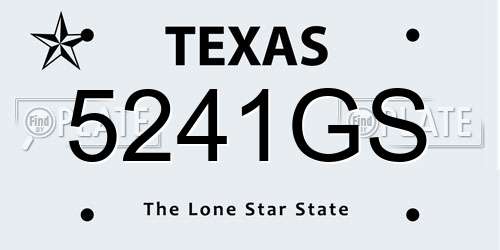 5241GS Texas License Plate