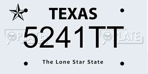 5241TT Texas License Plate
