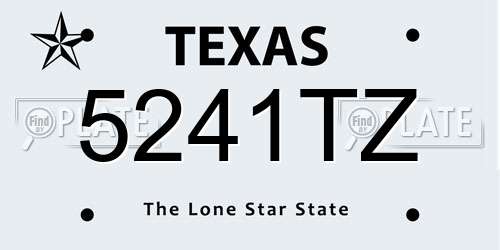 5241TZ Texas License Plate