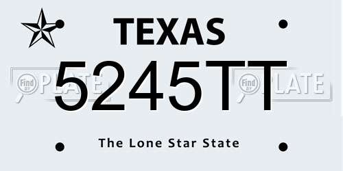 5245TT Texas License Plate