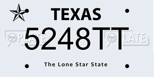 5248TT Texas License Plate