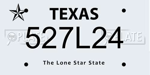 527L24 Texas License Plate