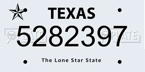 5282397 Texas License Plate