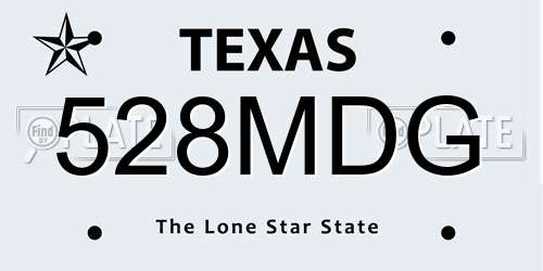 528MDG Texas License Plate