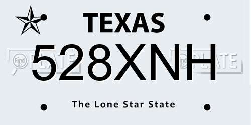 528XNH Texas License Plate