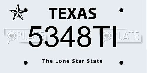 5348TI Texas License Plate