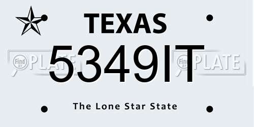 5349IT Texas License Plate