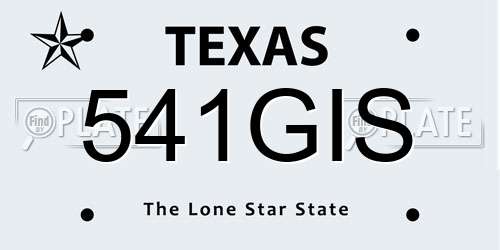 541GIS Texas License Plate