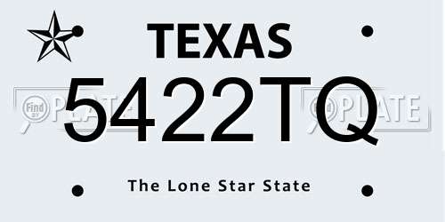 5422TQ Texas License Plate